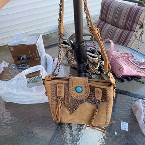 Womens Western Leather Concealed Carry Purse